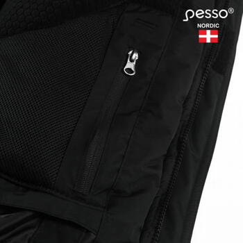 Pesso Nova NOVA_J-XL, ziemas jaka, melna/dzeltena, XL, 5000mm, 3000g/m² 24h, atstarojoša, noņemama kapuce (NOVA_J-XL)
