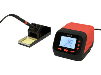 Yato YT-82462 паяльная станция, 75Вт, 24В, 90-480°C, ±2°C, ЖК, T12, 3 памяти, автосон (YT-82462)