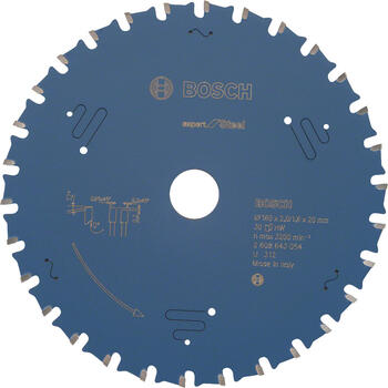 Ripāģa disks 160x20x1.6mm Expert for Steel Z30, Rokas sausajiem griežņiem RIPZĀĢA ASMENS EXPERT FOR STEEL, 2608643054, BOSCH (2608643054)