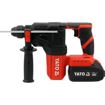 Yato Перфоратор YT-827721, 18В, SDS-Plus, 2.5Дж, 4000мАч, 1 аккумулятор, 22мм, бесщеточный, LED подсветка, индикатор заряда (YT-827721)