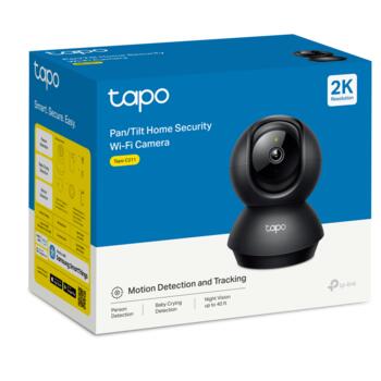 Tp-Link Pan/Tilt домашняя WI-FI камера Tapo C211, 2K 3MP, 340°/70° панорамирование/наклон, 30ft ночное видение, двусторонний звук (TAPOC211)