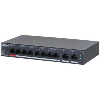 Dahua SG4010P настенный коммутатор 10P 8PoE 10/100M/1G 110W PoE, 8 RJ45 PoE портов, 2 RJ45 порта, L2, –10 °C до +55 °C (SG4010P)