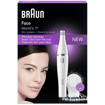 Braun SE810 эпилятор для лица, 200 пинцетов, 0.02 мм, батарейка AA, влажное и сухое, беспроводной, моющийся, щетка для очищения (SE 810)