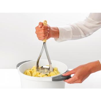 BRABANTIA Kartupeļu stampa un karote, Vanilla Yellow (229503)