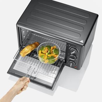 Severin Mini krāsns TO 002079, 20l, 1600W, 4 režīmi, 120min taimeris, konvekcija, rotējošais iesms (TO 002079)