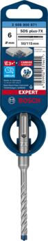 Triecienurbis SDS plus-7X 6x50x115mm, 1 gab., Perforatora urbjiem EXPERT SDS PLUS-7X TRIECIENURBIS PERFORATORIEM, 2608900071, BOSCH (2608900071)