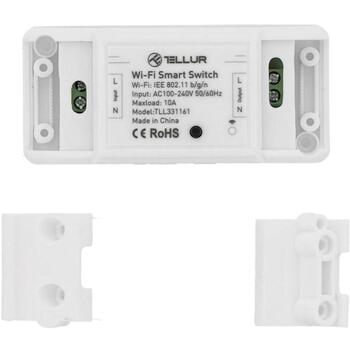 Tellur WiFi Inline Switch TLL331161, 2200W, AC100-240V, 10A, 2,4GHz, IEEE 802.11b/g/n, WPA-PSK/WPA2-PSK, Android 4.1/iOS 8 (TLL331161)