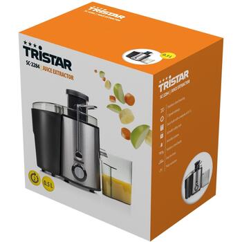 Tristar Sulu spiede SC-2284, 400 W, 2 ātrumi, nerūsējošais tērauds/melns, 0.5 L, viegli tīrāma, neslīdošas kājas (SC-2284)