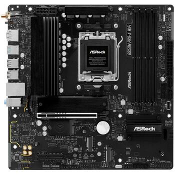 Asrock Mātesplate B850M PRO-A WIFI, AMD Socket AM5, 8+2+1 fāzes, 4 x DDR5 DIMM, 1 x PCIe 5.0 x16, 1 x HDMI, 1 x DisplayPort (B850M PRO-A WIFI)
