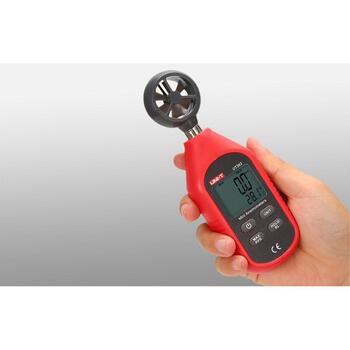 Uni-T Анемометр UT363, 0-30 м/с, ±(5% + 0.5), -10°C до 50°C, 0.1 м/с, 3x1.5V батарея, 32x26 мм дисплей (UT363)