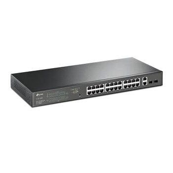 TP-LINK TL-SG1428PE коммутатор, 28x Gigabit, 24x PoE+ 250W, 2x SFP, VLAN, QoS, IGMP snooping, 56 Gbps (TL-SG1428PE)