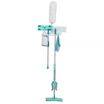 LEIFHEIT Органайзер Click System 1052111, 42x8,8x10,5см, 3 вертикальных держателя, 2 держателя для швабр, настенный монтаж (1052111)