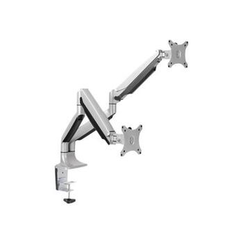 LogiLink крепление для монитора BP0043, 2 монитора, 13-32 дюйма, 2x9 кг, VESA 75x75/100x100 мм, газовая пружина, алюминий (BP0043)