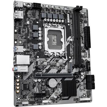 Gigabyte Mātesplate H810M K 1.0, Intel Core Ultra (Series 2), 3+1+2 fāzes VRM, 128 GB DDR5, 1x PCIe 4.0 M.2, 1GbE LAN (H810M K 1.0)