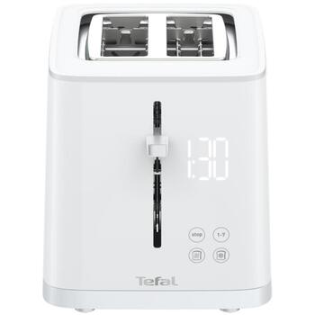 Tefal Тостер TT693110, 850 Вт, 2 слота, Пластик, Белый, 7 уровней поджаривания, Съемный лоток для крошек, Автоцентрирование (TT693110)