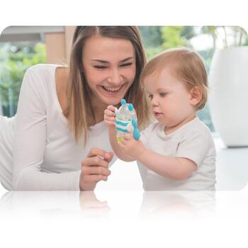 Kidsme Погремушка Bite Bumble Bee 9587, 3m+, 76г, массаж дёсен, мягкие жевательные крылья, кольцо для захвата (9587)