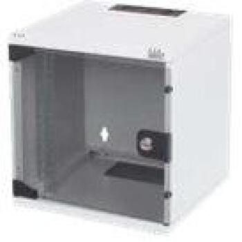Digitus Sienas montāžas skapītis DN-10-06U-B, IP20, stikla durvis, 200° durvju atvēršana, 30 kg, 6U (DN-10-06U-B)