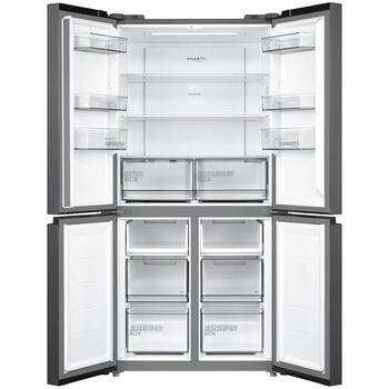 Midea MDRF632FIE45 холодильник, класс E, 177.5см, No Frost, 305л, 168л, дисплей, 35дБ, Dark Inox (MDRF632FIE45)