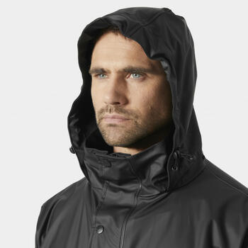 Helly Hansen дождевик VOSS 70186_990-2XL, 2XL, 118 см, 170 г/м², молния YKK, регулируемый капюшон, вентиляция сзади (70186_990-2XL)