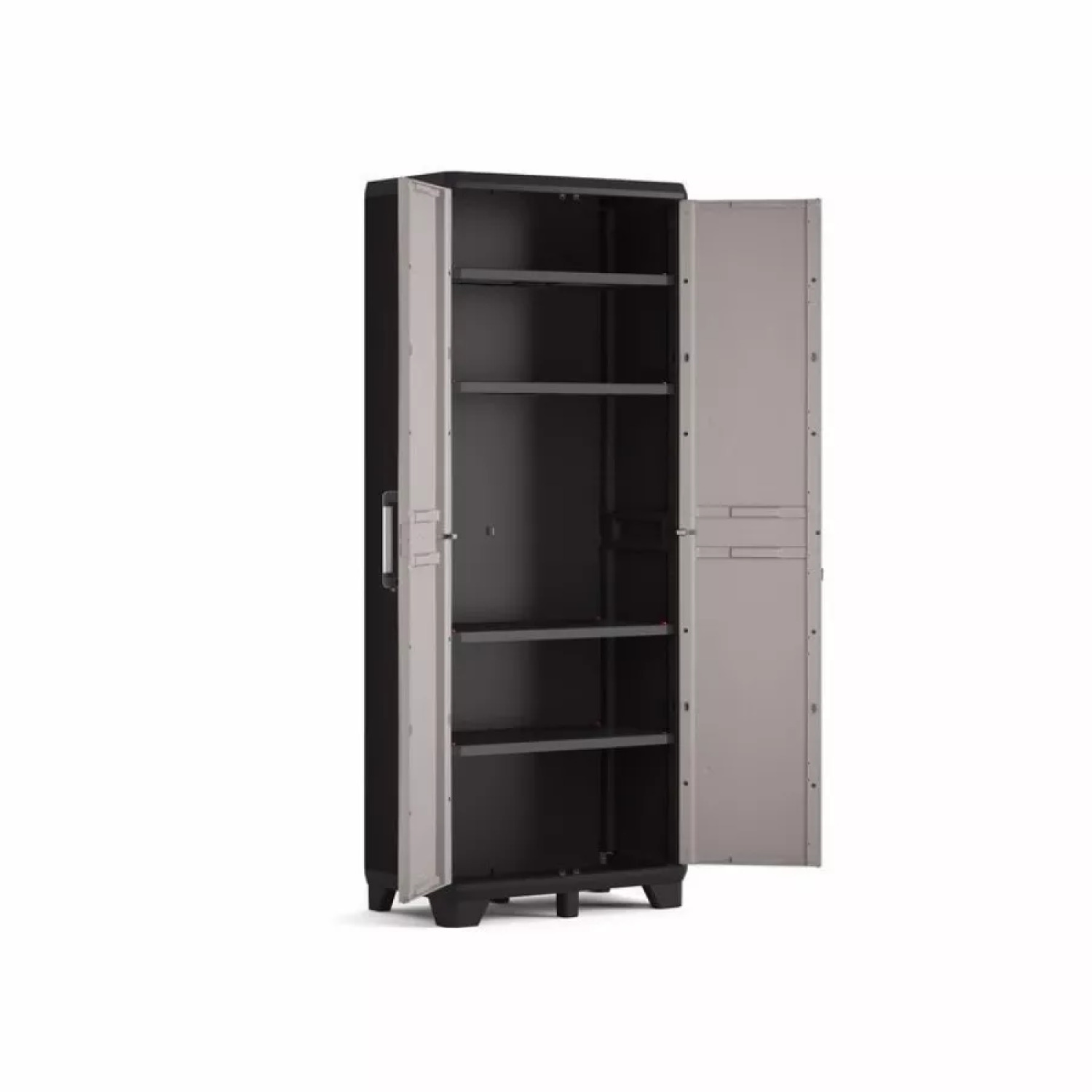 Keter Skapis Pro Tall Cabinet 30210847, 68x39x173cm, pelēks/melns (30210847)