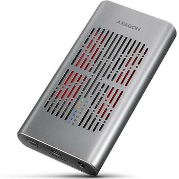 Axagon SSD корпус EEM2-20GD, 20Gbps, M.2, металлический, функция клонирования (EEM2-20GD)