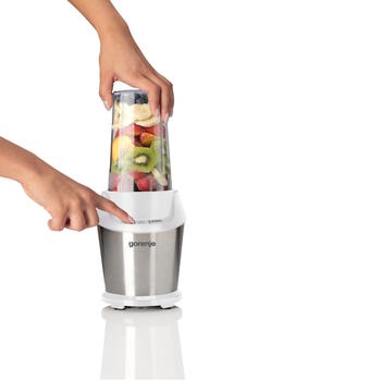 Galda blenderis ar 1000 W jaudu, 0.75 L Tritan trauku un ledus smalcināšanas funkciju BN1000E Balts Gorenje (BN1000E)