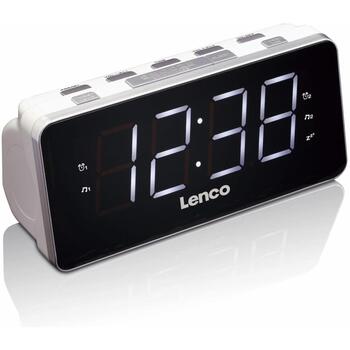 Lenco CR-18 White радиобудильник, 0.3W, Mono 1.0, 1.8