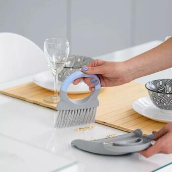 York Bacteria Stop 36062110 настольный совок со щеткой, 0.21kg, серебряные микрочастицы (36062110)