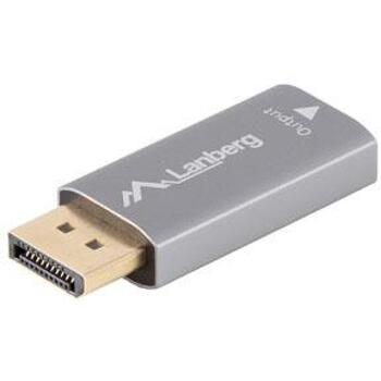 Lanberg adapteris AD-DP-HD-01, 4K(3840 x 2160), DisplayPort vīriešu, HDMI sieviešu, sudrabs (AD-DP-HD-01)