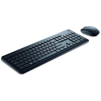 Клавиатура и мышь Dell KM3322W 580-AKFZ, 2.4 GHz, 10 м, 3 кнопки, 1000 DPI, черный, батареи в комплекте (580-AKFZ)