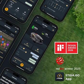 STIGA A 100V робот-газонокосилка GPS RTK AI камера без проводов для газона до 10000м² 26см 25.2V 12Ah 2400rpm 30 зон 2R9117028/ST1 (2R9117028/ST1)