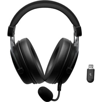 Genesis гарнитура Toron 706 NSG-2340, 50мм, 20-20000Гц, Bluetooth 5.1, 2.4 ГГц, 100ч, накладные, микрофон, черный (NSG-2340)