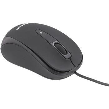 Tellur Проволочная мышь TLL491011, 800/1200/1600 DPI, 4 кнопки, 135 см, мини, черная, регулируемое DPI, Plug & Play (TLL491011)