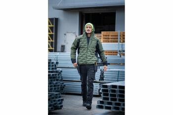 Hogert Jaka HT5K924-3XL, 240 g/m², 100% poliesteris, fiksēta kapuce, atstarojoši elementi, 3XL (HT5K924-3XL)