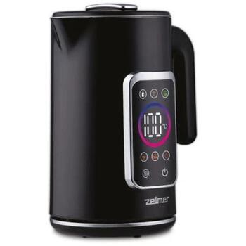 Zelmer Чайник ZCK8065 71507102P, 2200 W, 1.7 л, 55–100°C, скрытый нагревательный элемент, 360° поворот, нержавеющая сталь (71507102P)