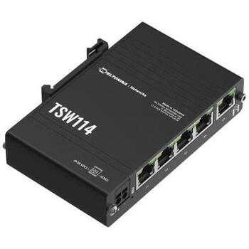 Teltonika коммутатор TSW114000000 5 x Gigabit Ethernet 10/100/1000, IP30, DC, 2000 MAC адресов, настенное крепление (TSW114000000)