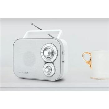 Muse Портативное радио M-051RW, 2-диапазонный FM/MW, 4x1,5В C, 3,5 мм AUX вход, телескопическая антенна, белый (M-051RW)