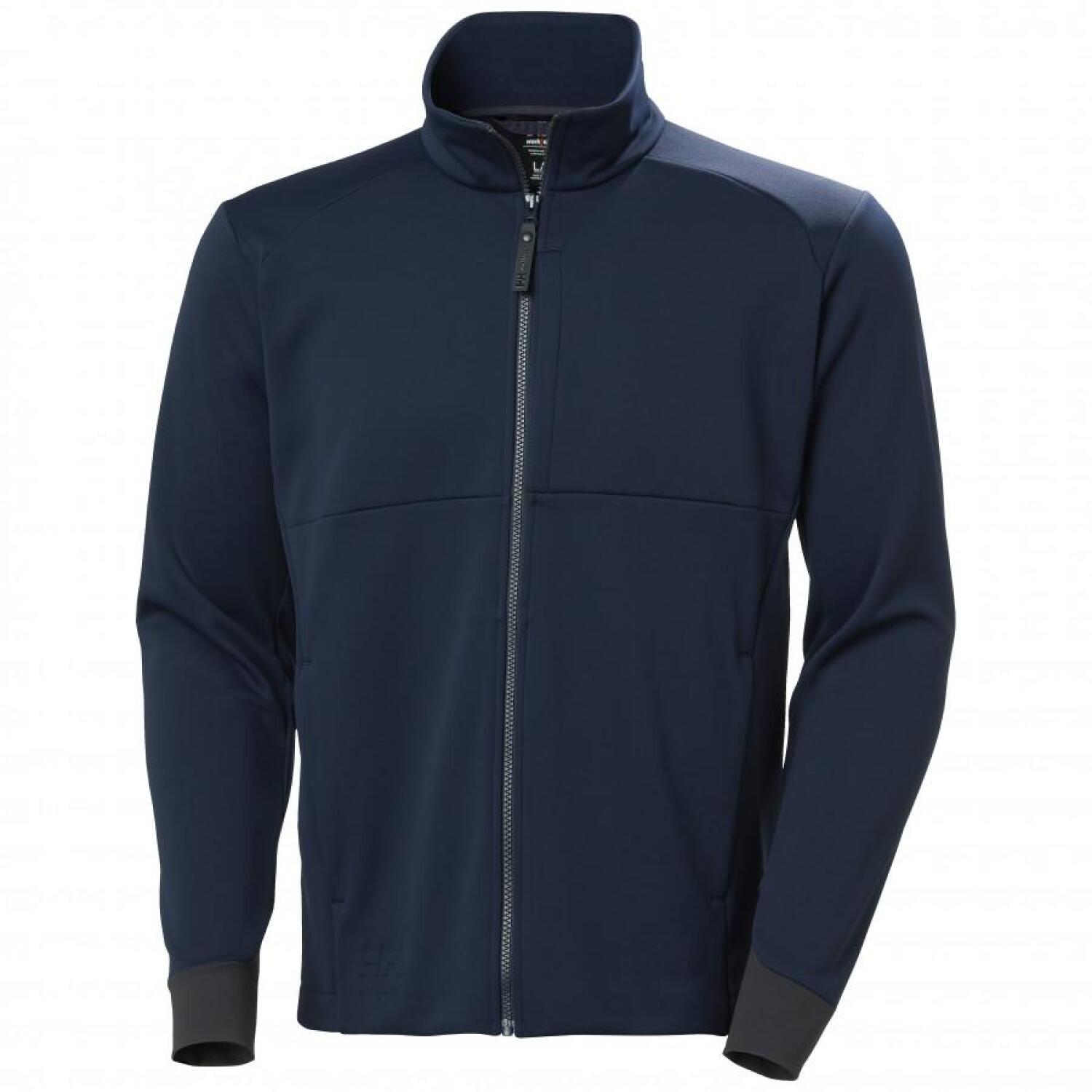 Helly Hansen džemperis 72380_590-L&HH, L, tumši zils, YKK rāvējslēdzējs, krūšu kabata, roku kabatas, elastīgas piedurkņu malas (72380_590-L&HH)