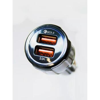 Manta Автомобильное зарядное устройство MCC01QC3, 2xUSB, 5V 2000mA, 5V 2,4A, 9V 1,8A, 12V 1,5A, 12V-24V (MCC01QC3)