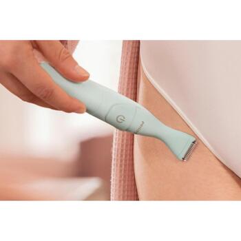 Philips bikini trimmeris BRT398/15, 0,5 mm, 3 mm ķemme, 1 x AA, hipoalerģiska folija, noapaļoti gali, ergonomisks rokturis (BRT398/15)