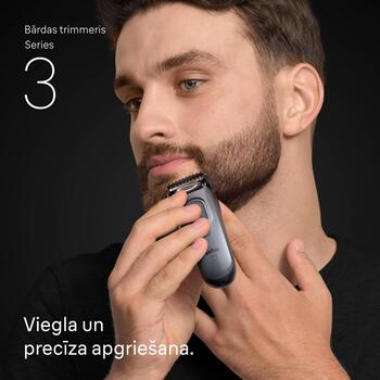 Braun Bārdas Trimmeris Series 3 BT3560, bezvadu, 40 garuma pakāpieni, 0.5-20 mm, 50 min, NiMH akumulators (BT3560)