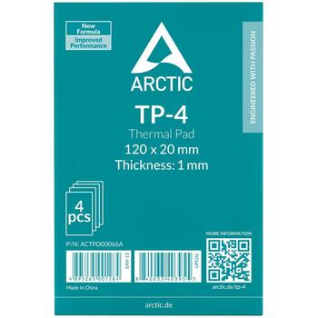 ARCTIC TP-4 термопрокладка ACTPD00066A, 4x120x20x1мм, 3,4г/см³, -40–200°C, серый, UL 94 V-0 (ACTPD00066A)