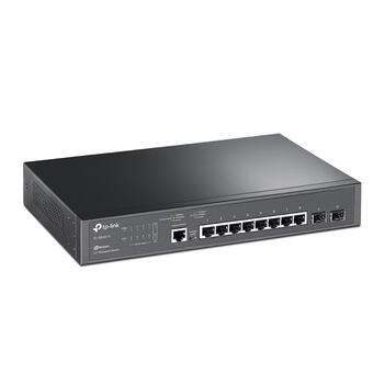 TP-Link TL-SG3210 сетевой коммутатор L2 Easy-Managed 8× Gigabit RJ45 2× SFP VLAN QoS IGMP Snooping чёрный (TL-SG3210)