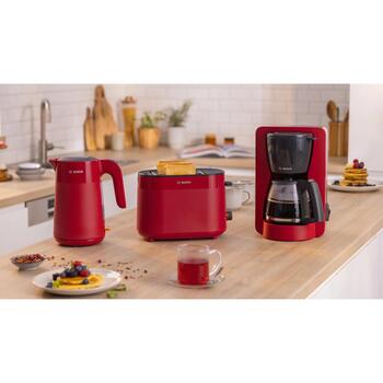 Bosch Электрический чайник MyMoment TWK2M164, 2400 Вт, 1.7 л, красный, пластик, 360° поворотная база (TWK2M164)