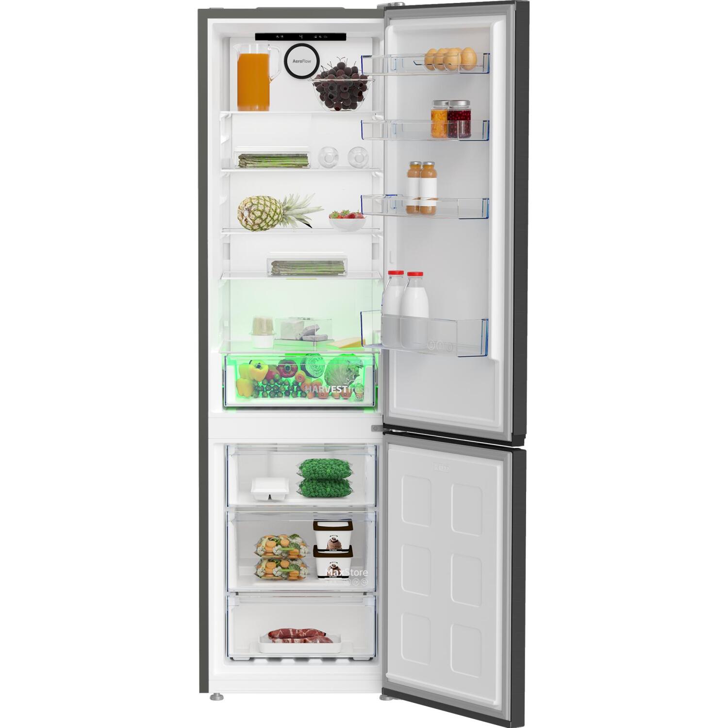 Beko Ledusskapis B5RCNA405HXBR1, 249L, 106L, 36dB, brīvi stāvošs, NoFrost, displejs, melns (B5RCNA405HXBR1)