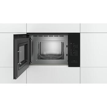 Bosch СВЧ-печь BFL520MB0, 20 л, 800 Вт, черный, 5 уровней мощности, нержавеющая сталь внутри (BFL520MB0)