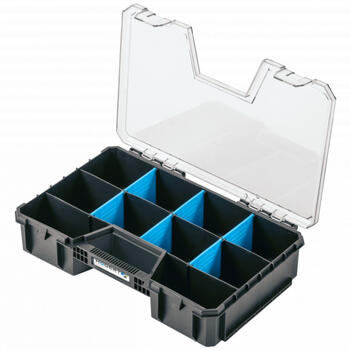 Hogert HT7G510 Organizators ar nodalījumiem, 294x194x194 mm, ABS, polikarbonāta vāks, saderīgs ar modulāro sistēmu (HT7G510)