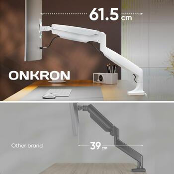 Onkron крепление для монитора G100-W, 13-32 дюйма, грузоподъемность 1-9 кг, VESA 75x75, 100x100 мм, наклон +45° -90°, поворот 360° (G100-W)