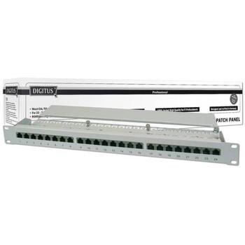 Digitus Коммутационная панель DN-91524S, 24x RJ45, CAT 5e, 1U, 19 дюймов, 7.7 кг, 30N, серый (DN-91524S)