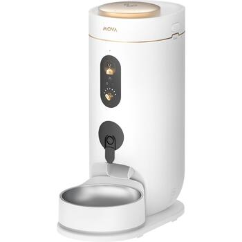 Mova автоматическая кормушка для домашних животных NutriPal 10 Ultra PF20A, 4L, порция 10g, камера 1080P HD, угол 150° (PF20A)